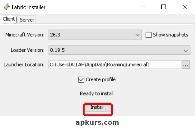 fabric installer guide image